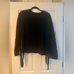 Loft Black Knot Sweater with Ties